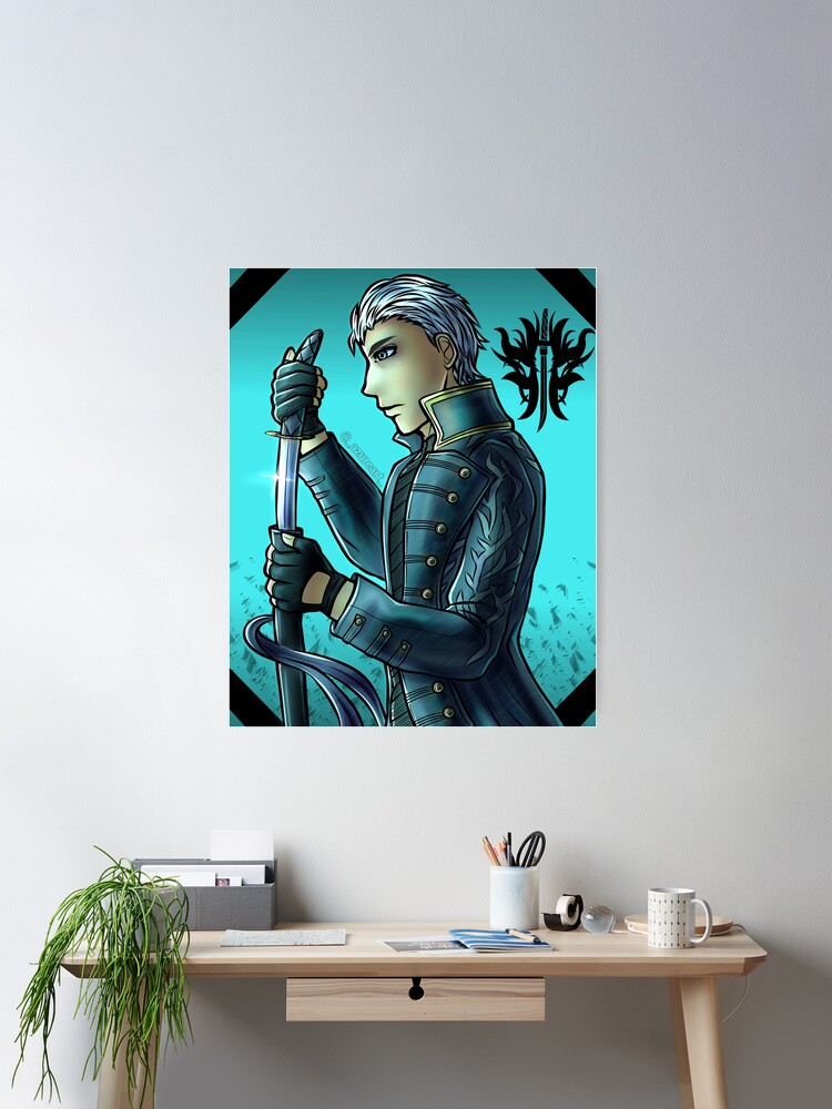 Vergil Devil May Cry - @azureart01/@_azureart_ Poster for Sale by  azureart01