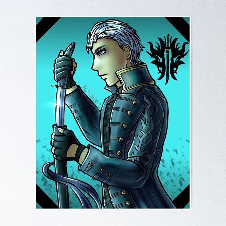 Vergil Devil May Cry - @azureart01/@_azureart_ Poster for Sale by  azureart01