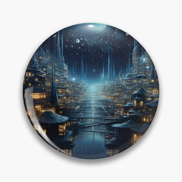 Item preview, Nocturnal Mirage: Surrealist Cityscape designed and sold by Shirtastically.