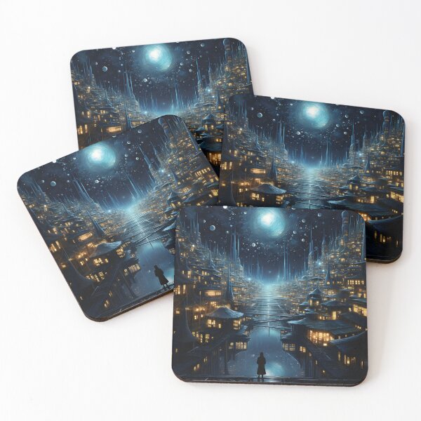 Item preview, Nocturnal Mirage: Surrealist Cityscape designed and sold by Shirtastically.