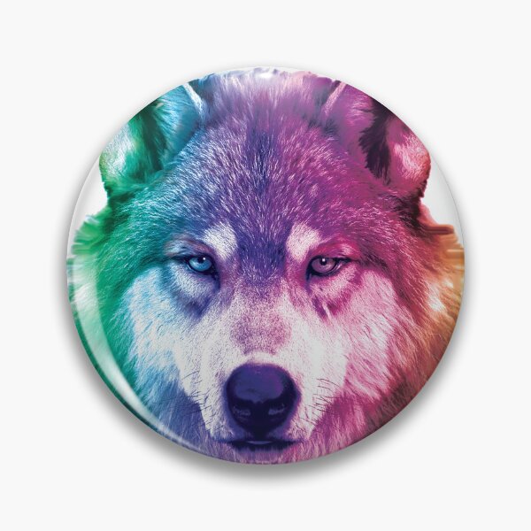 Item preview, colored wolf designed and sold by BubbleArt001.