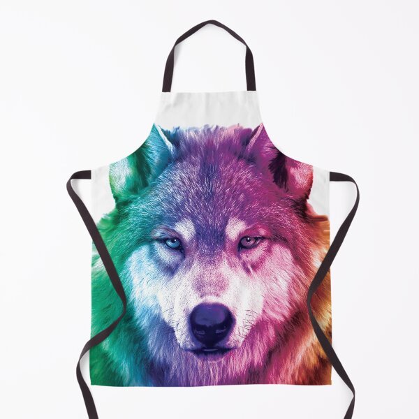 Item preview, colored wolf designed and sold by BubbleArt001.