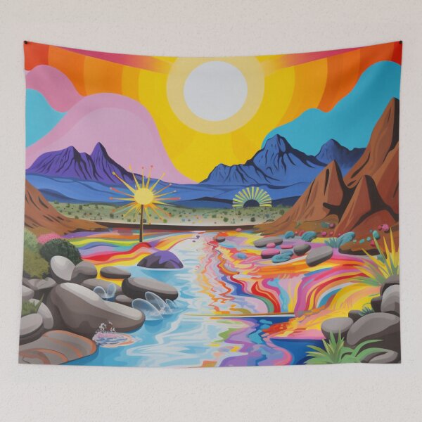 Item preview, Azure Depths: Pop Art Lake designed and sold by Moisky Art.