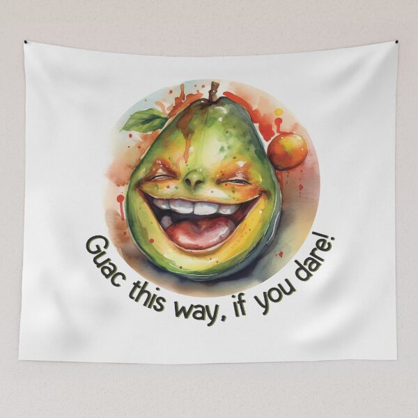 Item preview, Grinning Guacamole Delight | Avocado Art designed and sold by PopPopGfx.