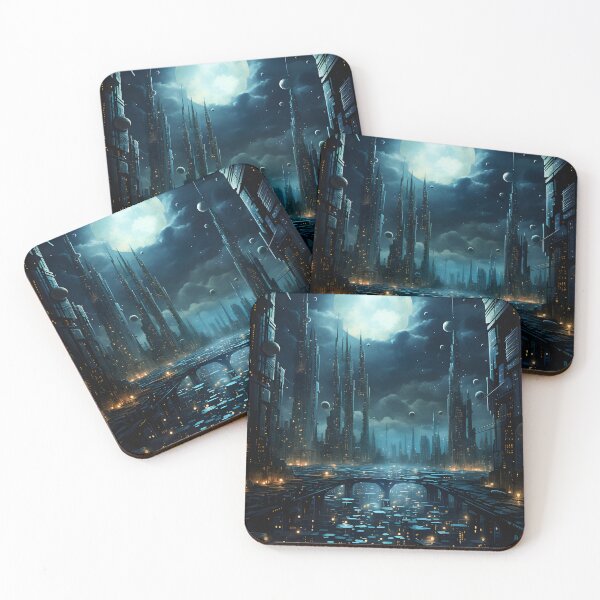 Item preview, Dream City: Surrealist Night View designed and sold by Shirtastically.