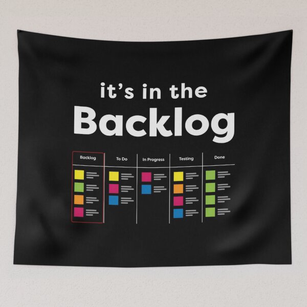 Item preview, its in the backlog funny agile quote for Agile coach	 designed and sold by codiybplhj34.
