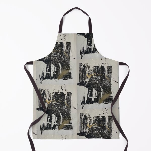 Item preview, "Forks in the Road" Black White and Gold abstract painting designed and sold by IICents.