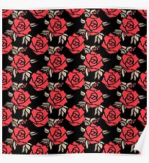 Coral roses Poster