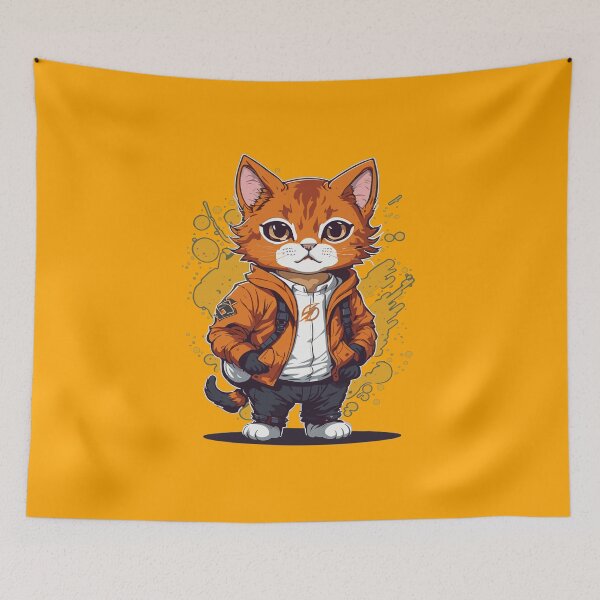Item preview, Cat Urban Style Laranja designed and sold by lulucasgs.