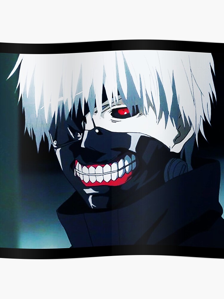 Ken Kaneki From Tokyo Ghoul Black And White Poster