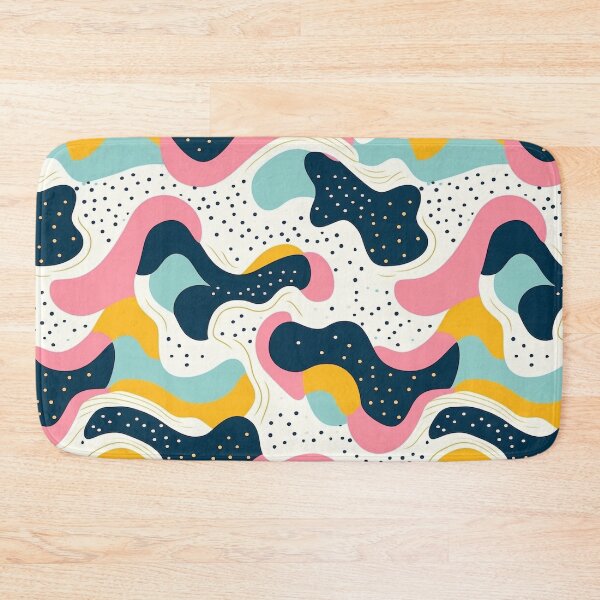 Item preview, Blue Pink and Yellow Shapes Pattern designed and sold by aweartome.