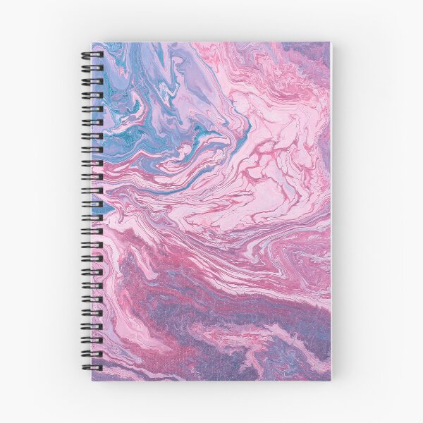 Artikelvorschau, Geschmolzene Barbiecore-Fluid-Pour-Malerei in Pastellrosa und Blau entworfen und verkauft von GingerEccentric.
