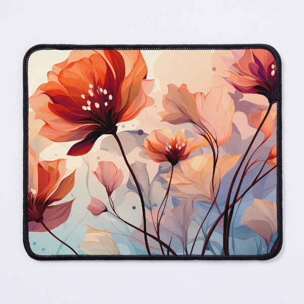 Item preview, Abstract Pink and Red Flowers designed and sold by Jamillionaire Shop.