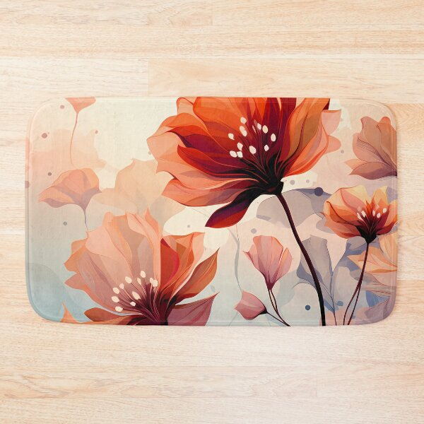 Item preview, Abstract Pink and Red Flowers designed and sold by Jamillionaire Shop.