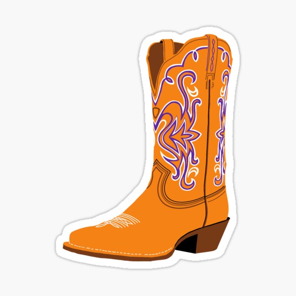 Artikel-Vorschau von Orange und lila Cowboystiefel, designt und verkauft von Sarah Cummings.