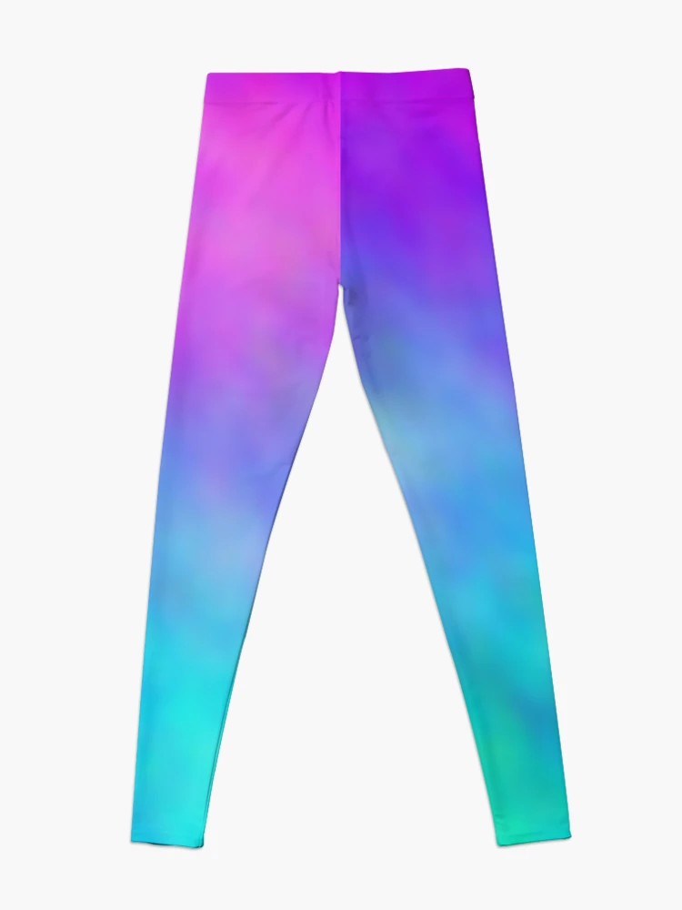 Fuschia to Cyan Neon Color Change Abstract Vaporwave Background Leggings  for Sale by GingerEccentric