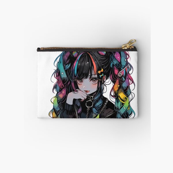 Item preview, Kawaii Rainbow Goth Kitty Anime Girl designed and sold by bubblegoth.