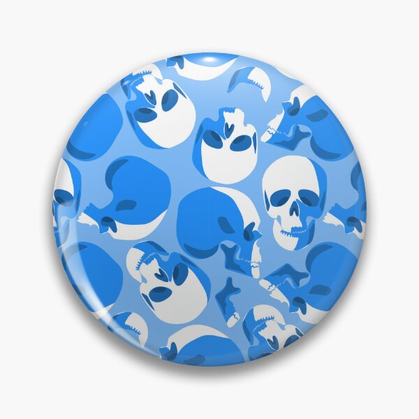 Item preview, blue skull skeleton pattern print  designed and sold by Gossip Rag.