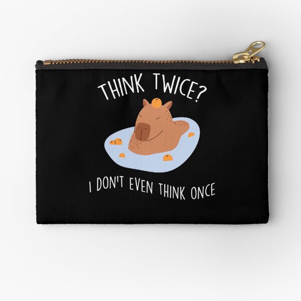 Item preview, Capybara Mandarin Orange Think Twice designed and sold by Clara Hollins.