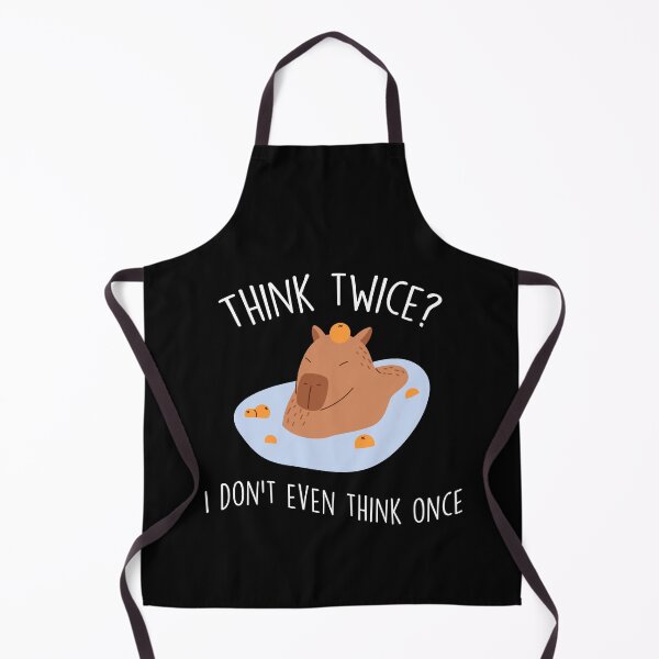 Item preview, Capybara Mandarin Orange Think Twice designed and sold by Clara Hollins.