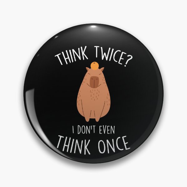 Item preview, Capybara Mandarin Orange Think Twice designed and sold by Clara Hollins.