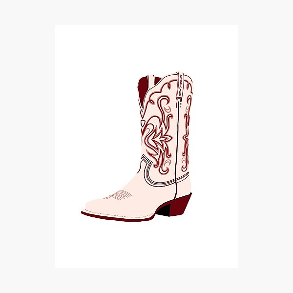 Item preview, Maroon Cowboy Boot  designed and sold by Sarah Cummings.