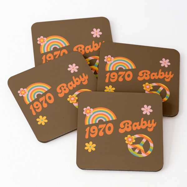 Item preview, 1970 Baby Retro Flowers Peace Sing Groovy Hippie Colors designed and sold by Brasilia.
