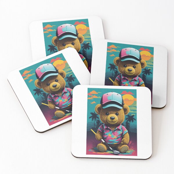 Item preview, Golfing Teddy Bear designed and sold by Majkel & Majkel.