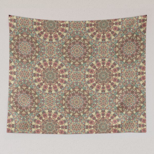 Item preview, Blurred Mandala Pattern in Retro Colors designed and sold by JoanNinjaHen.