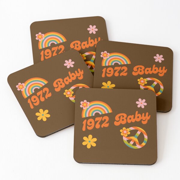 Item preview, 1972 Baby Retro Flowers Peace Sing Groovy Hippie Colors designed and sold by Brasilia.