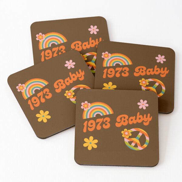 Item preview, 1973 Baby Retro Flowers Peace Sing Groovy Hippie Colors designed and sold by Brasilia.