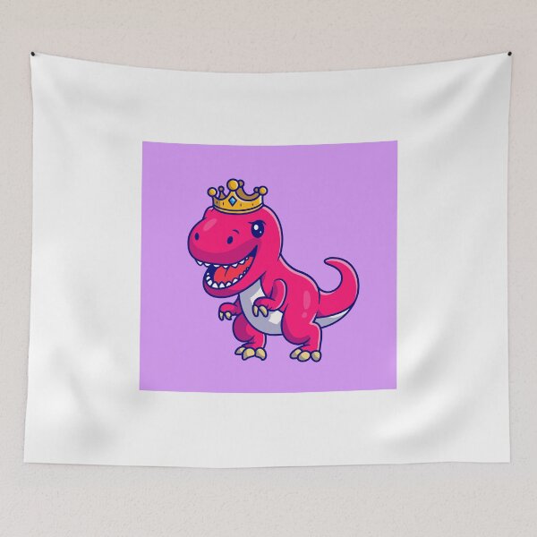 Item preview, Regal Dino Royalty: Cute Dinosaur Queen with Crown - Cartoon Illustration designed and sold by hjian8219.