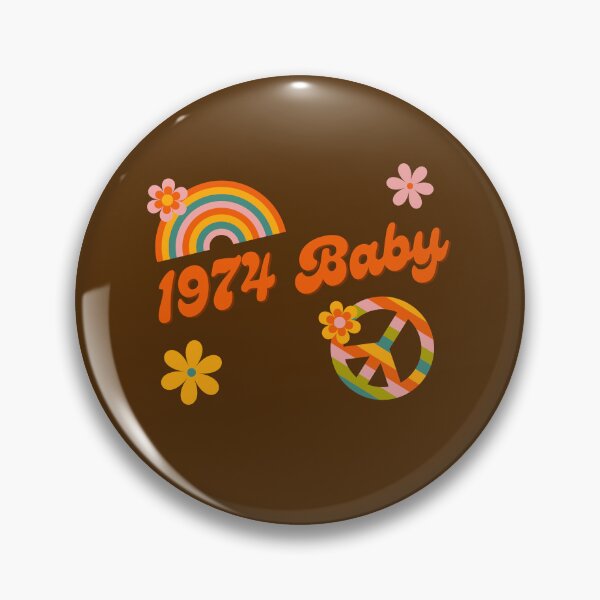 Item preview, 1974 Baby Retro Flowers Peace Sing Groovy Hippie Colors designed and sold by Brasilia.