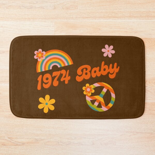 Item preview, 1974 Baby Retro Flowers Peace Sing Groovy Hippie Colors designed and sold by Brasilia.