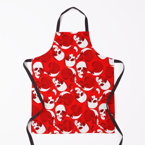 Item preview, red skull skeleton pattern print designed and sold by Gossip Rag.