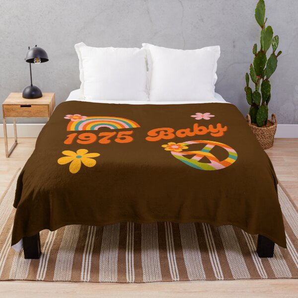Item preview,  1975 Baby Retro Flowers Peace Sing Groovy Hippie Colors designed and sold by Brasilia.