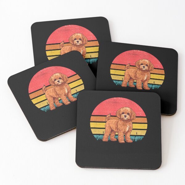 Item preview, Cavapoo Vintage Retro Sunset designed and sold by rafaeltto.