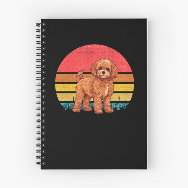 Artikelvorschau, Cavapoo Vintage Retro Sunset entworfen und verkauft von rafaeltto.