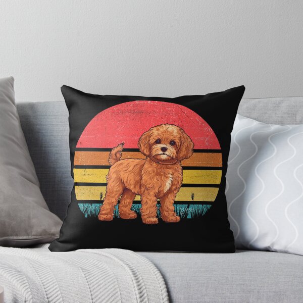 Item preview, Cavapoo Vintage Retro Sunset designed and sold by rafaeltto.