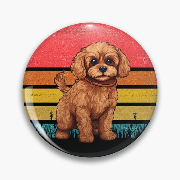 Item preview, Cavapoo Vintage Retro Sunset designed and sold by rafaeltto.