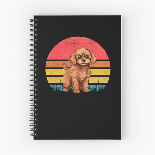 Artikelvorschau, Cavapoo Vintage Retro Sunset entworfen und verkauft von rafaeltto.