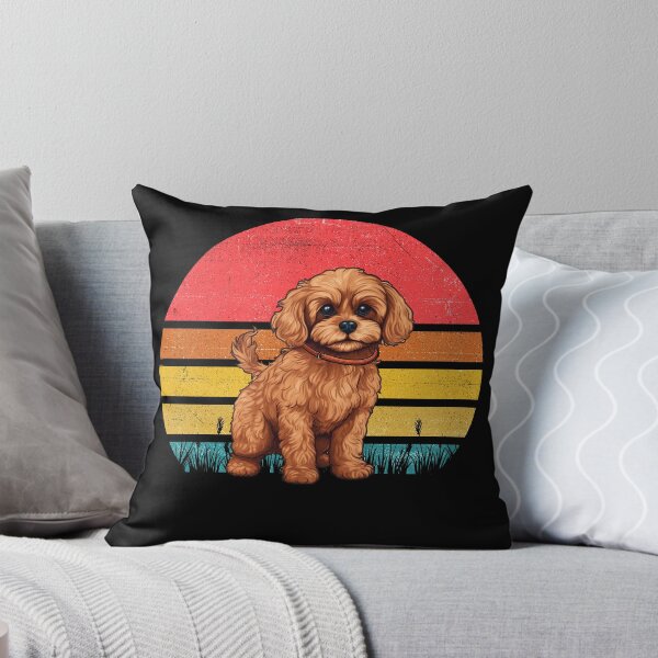 Item preview, Cavapoo Vintage Retro Sunset designed and sold by rafaeltto.