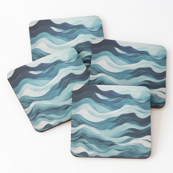 Item preview, Blue Wavy Ocean Blend designed and sold by Omarupattern51.