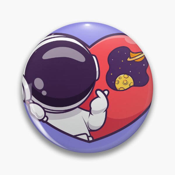 Item preview, Cosmic Love: Cute Astronaut with Love Heart Sign - Cartoon Vector Illustration designed and sold by hjian8219.