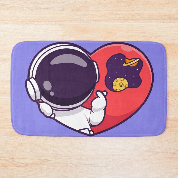Item preview, Cosmic Love: Cute Astronaut with Love Heart Sign - Cartoon Vector Illustration designed and sold by hjian8219.