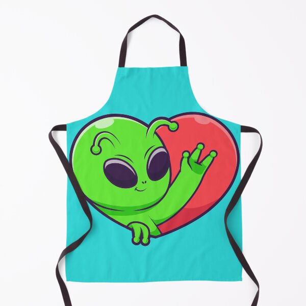 Item preview, Cosmic Love: Cute Alien with Love Heart Sign - Cartoon Vector Illustration designed and sold by hjian8219.