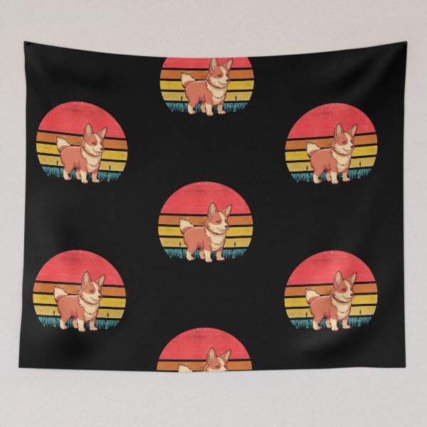 Item preview, Clear Red Corgi Vintage Retro Sunset designed and sold by rafaeltto.
