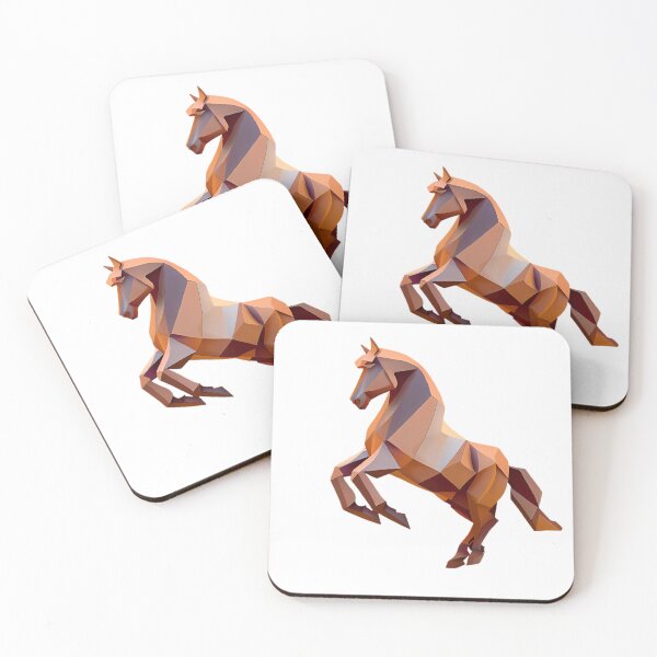 Item preview, Wooden Horse in Geometric Style designed and sold by MinimalistHaven.