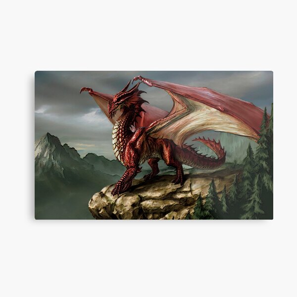 Red Dragon Metal Print