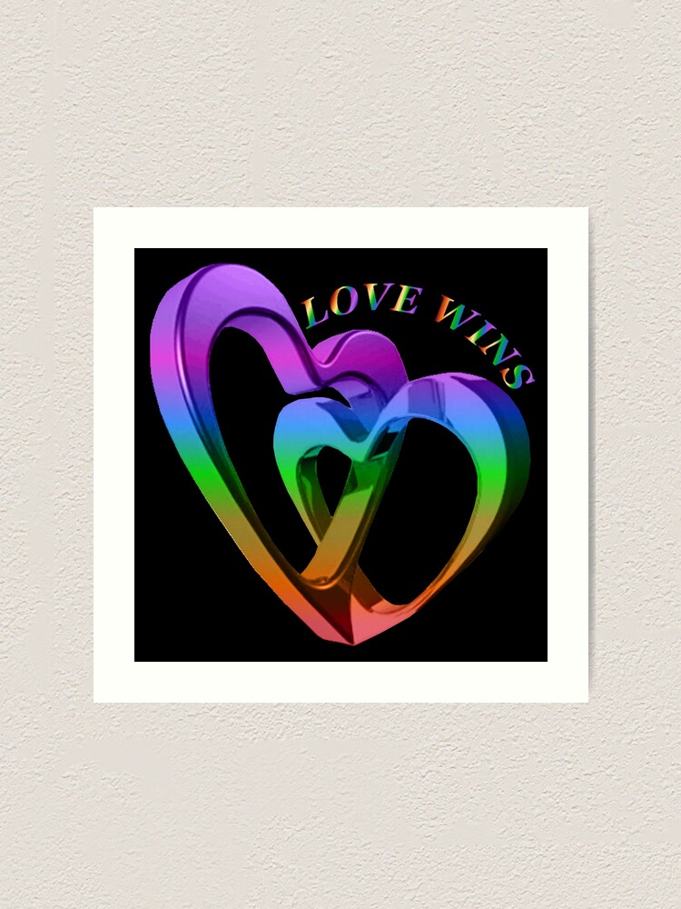 "Love Wins Rainbow Hearts Equality" Art Print by HavenDesign Redbubble